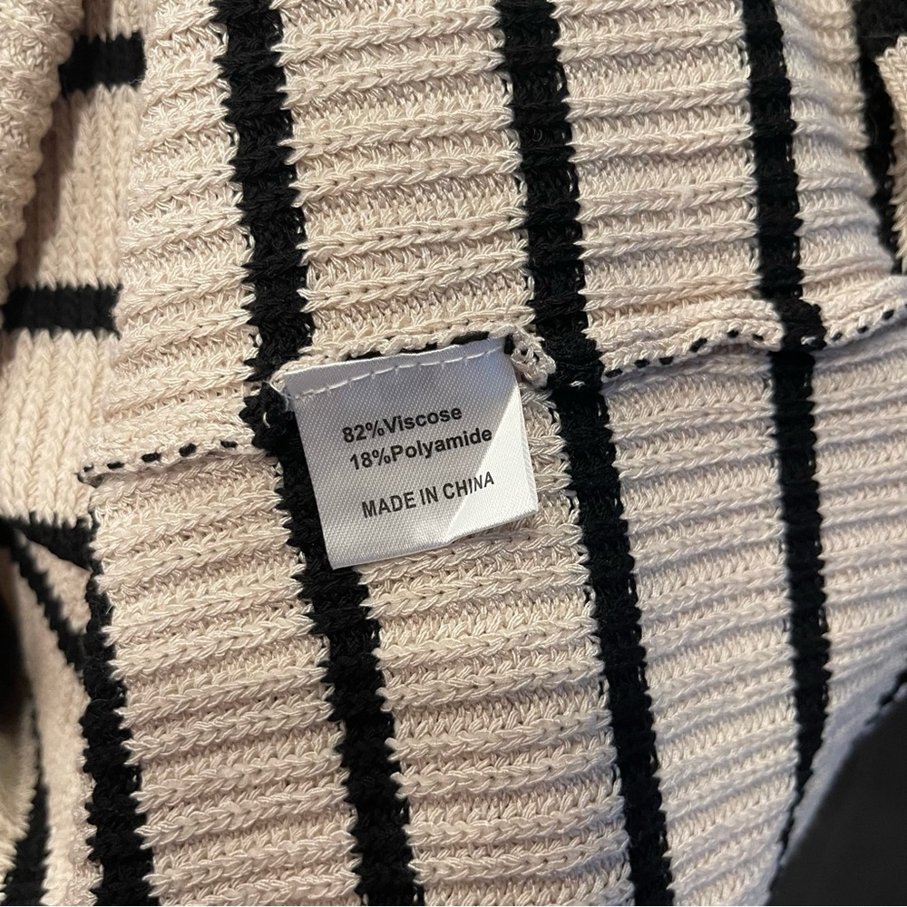 Zesica Tan with Brown Stripes Sweater Dress is New With Tags size: XL - Picture 7 of 10
